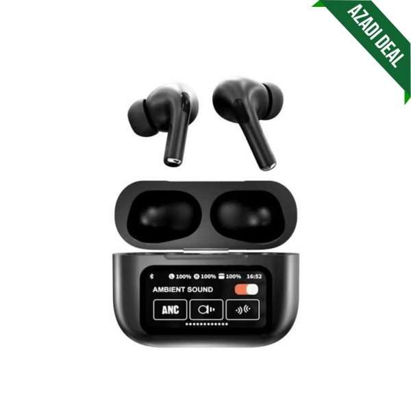 A9 Pro Earbuds Matte Black With ANC